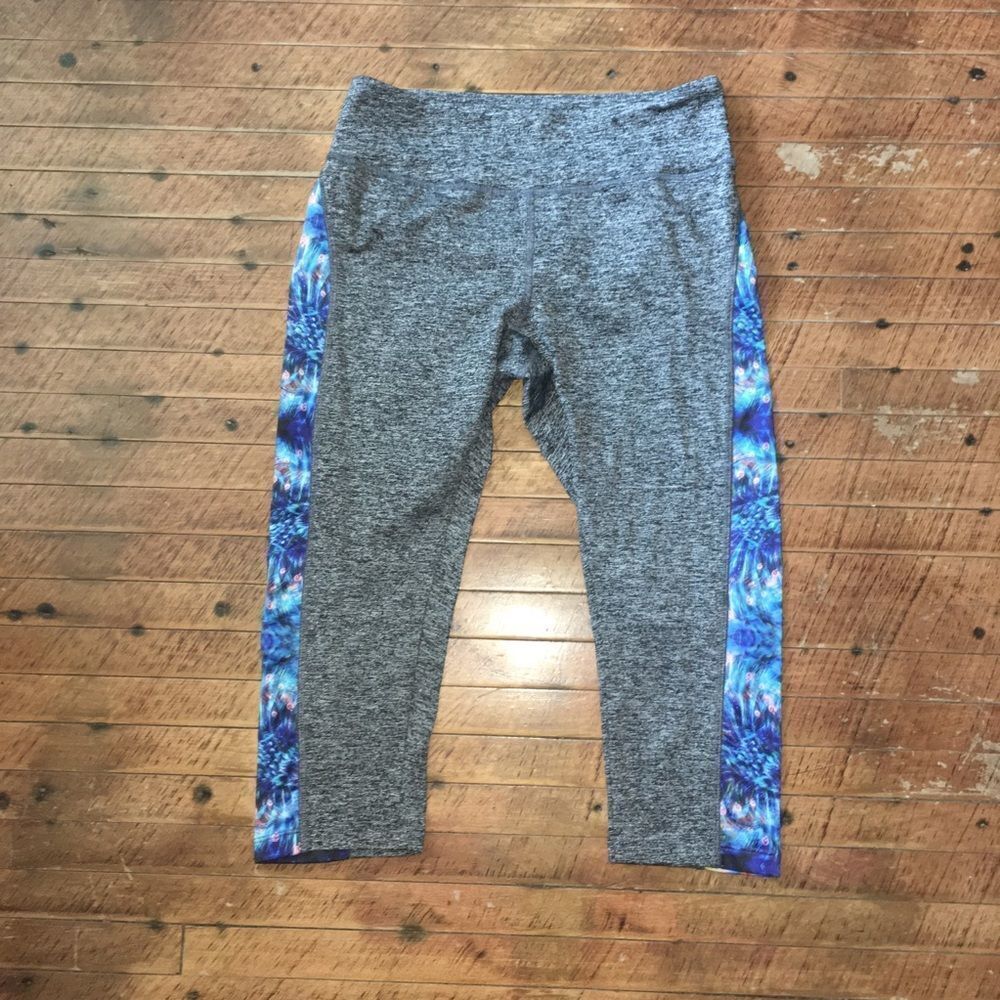 Lularoe peacock Capri workout Athleisure high impact leggings